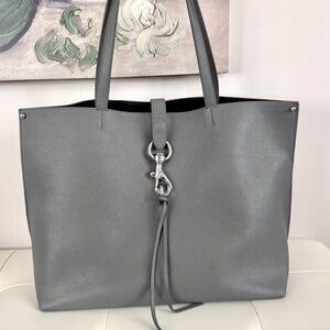 Megan Gray Leather Tote Bag